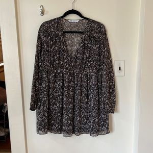 Zara| babydoll floral dress small
